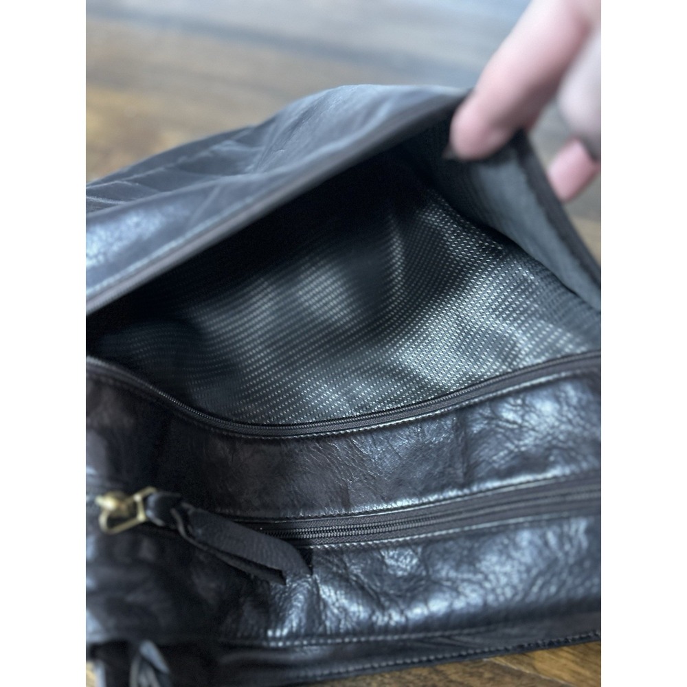 Sven BerkeleyUSA brown Shoulder Leather Bag With Many Different Compartments - Picture 11 of 16